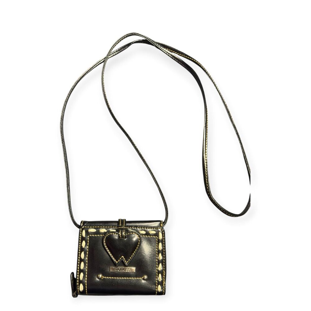 Momoss Black‎ Mini Crossbody Wallet Multiple Compartment Bag